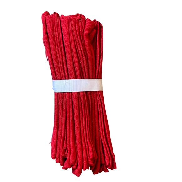 12pc Rachel Zoe Red Sparkle Napkins 20x20 Christmas Holiday Dining New - Picture 2 of 10